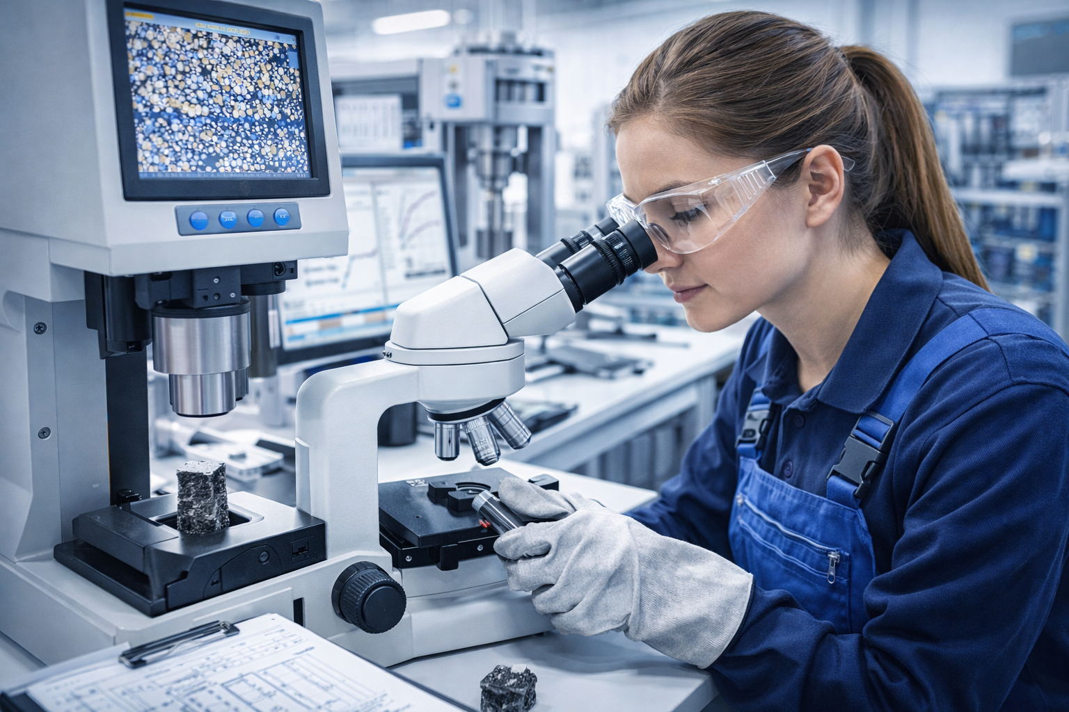 Werkstoffprüfer bei typischen Tätigkeiten