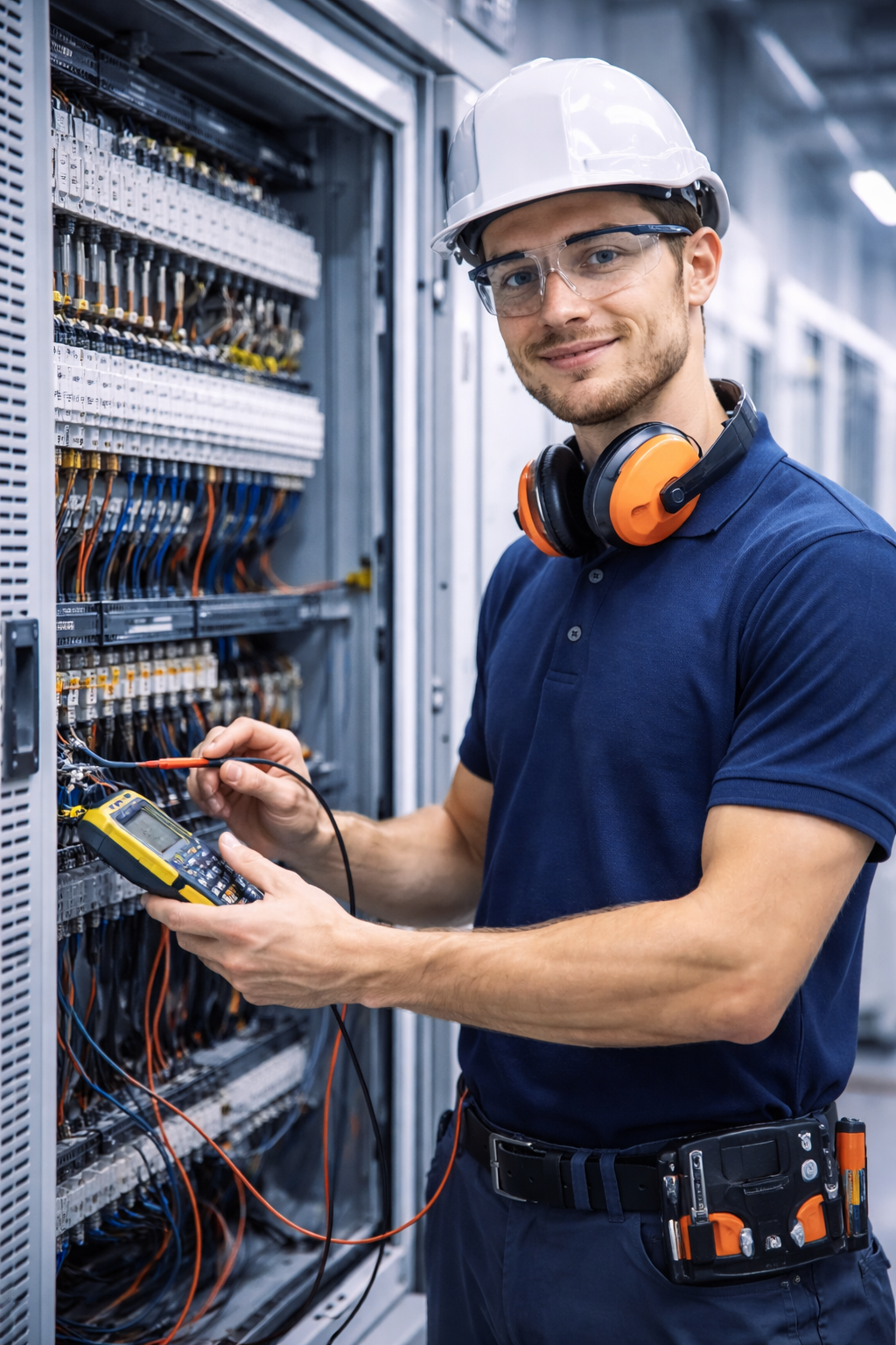 Elektroniker Betriebstechnik an einer Steuerung